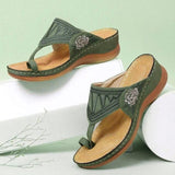 CLASSYSOUL™ Premium Flower Embroidered Orthopedic Wedge Sandals