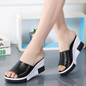 CLASSYSOUL™ WOMEN SEQUINED WEDGES PLATFORM SANDALS