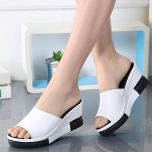 CLASSYSOUL™ WOMEN SEQUINED WEDGES PLATFORM SANDALS