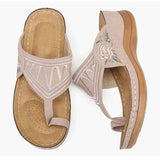 CLASSYSOUL™ Premium Flower Embroidered Orthopedic Wedge Sandals