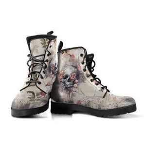 CLASSYSOUL™ Lady High Top Skull Pattern Martin Boot