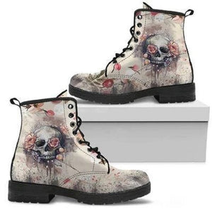 CLASSYSOUL™ Lady High Top Skull Pattern Martin Boot