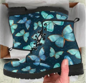 CLASSYSOUL™ Lady High Top Skull Pattern Martin Boot