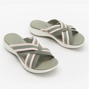 CLASSYSOUL™ Stretch Cross Orthotic Slide Sandals